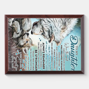 To My Daughter Lion Family Gift, Daughter Birthday Award Plaque