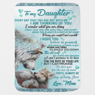 To My Daughter Lion Family Gift, Daughter Birthday Baby Blanket