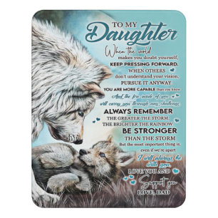 To My Daughter Lion Family Gift, Daughter Birthday Door Sign