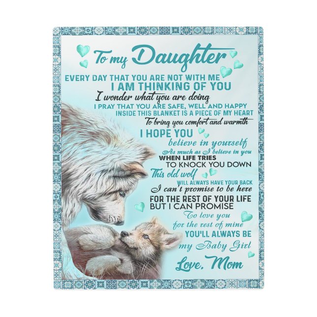 To My Daughter Lion Family Gift, Daughter Birthday Metal Print (Front)