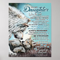 To My Daughter Lion Family Gift, Daughter Birthday