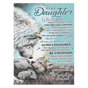 To My Daughter Lion Family Gift, Daughter Birthday Tablecloth