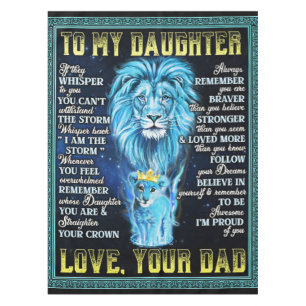 To My Daughter Lion Gift, Gift From Lion Dad Tablecloth