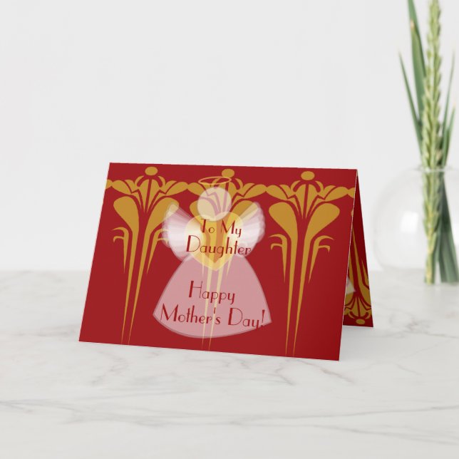 To My Daughter On  Mother's ...-Customize Card (Front)