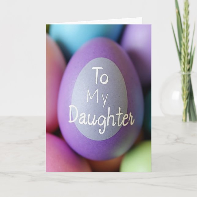 To My Daughter Simple Ovoids Card (Front)