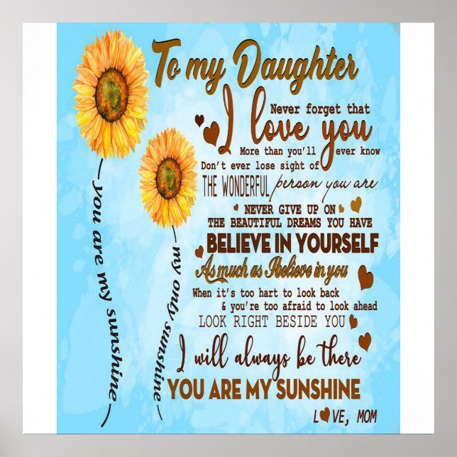 To my daughter | Special letter to my daughter Poster (Front)