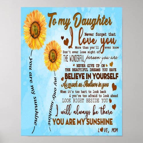 To my daughter  Special letter to my daughter Poster