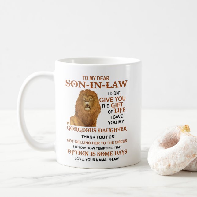 To My Dear Son-in-law Coffee Mug (With Donut)