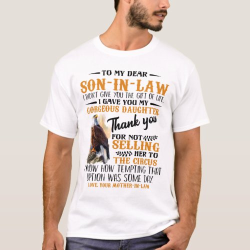 To My Dear Son_in_law T_Shirt