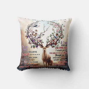 To My Deer Daughter Gift, Daughter Birthday Gift Throw Pillow
