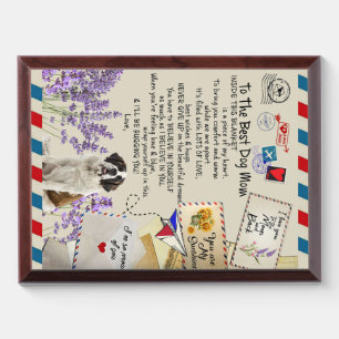 To My Dog Mom Gift, Dog Lover Gift, Mom Cute Gift Award Plaque