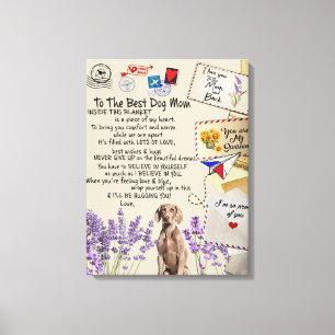 To My Dog Mom Gift, Mom Birthday Gift Idea Canvas Print