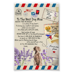 To My Dog Mom Gift, Mom Birthday Gift Idea Photo Print
