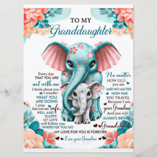 To My Elephant Daughter Gift, Daughter Birthday Menu