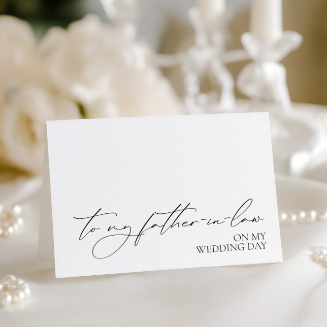 "To My Father-in-law On My Wedding Day" Card ("To My Father-in-law On My Wedding Day" Card)