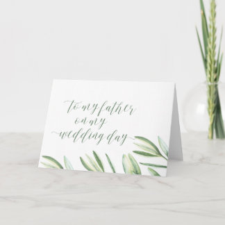 To My Father on My Wedding Day Card