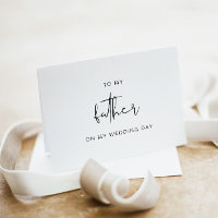 To My Father On My Wedding Day Card, Dad