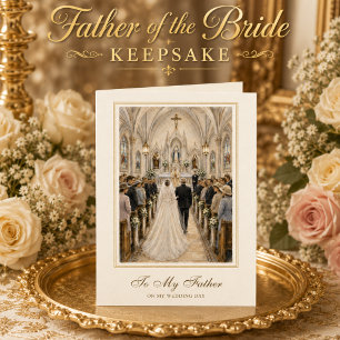 To My Father on My Wedding Day Catholic Card