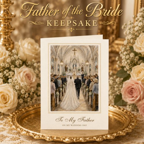 To My Father on My Wedding Day Catholic Card