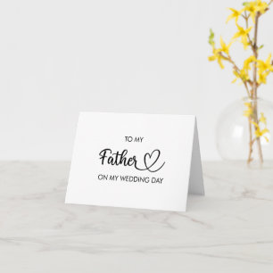 To my father on my wedding day folded card