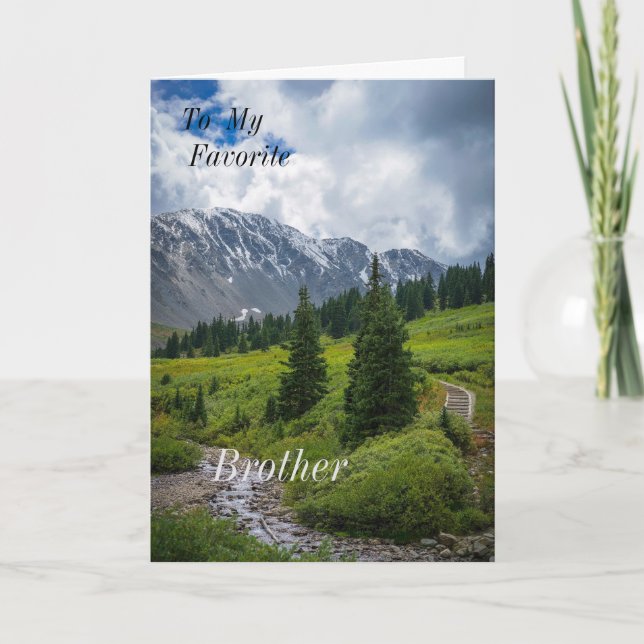 To my Favorite Brother Folded Greeting Card (Front)