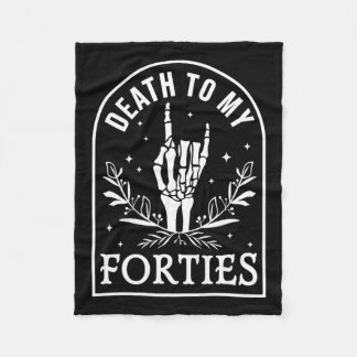 To My Forties 50th Birthday Skeleton Gothic Hallow Fleece Blanket
