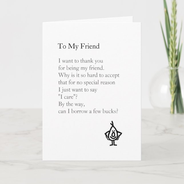 To My Friend Card (Front)