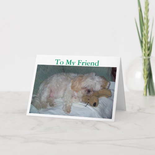 To My Friend thanks for always being there Thank You Card