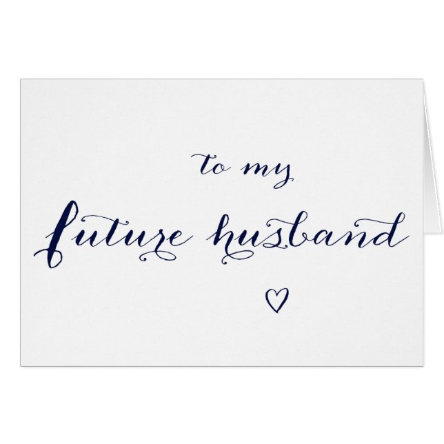 To My Future Husband Wedding Day Card (Front Horizontal)