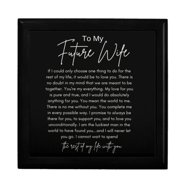 To My Future Wife Keepsake Jewelry  Gift Box (Front)