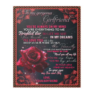 To My Girlfriend Birthday Gift, Couple Love Gift Metal Print