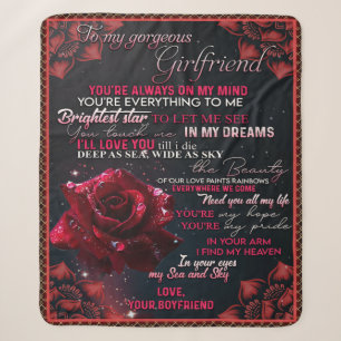 To My Girlfriend Birthday Gift, Couple Love Gift Sherpa Blanket