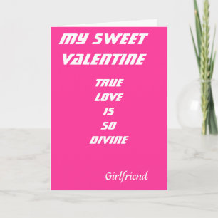 To my girlfriend romantic valentines cards