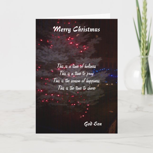 To my God son christmas greeting cards (Front)
