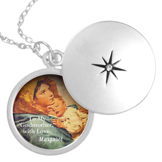 To My Godmother Locket Necklace (Front)