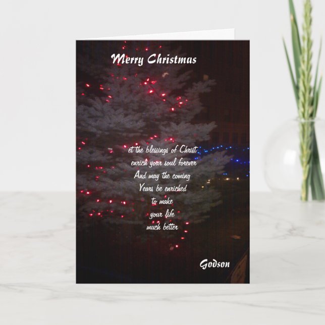 to my godson  Christmas cards (Front)