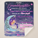 To My Granddaughter Butterflies Birthday Gift Idea Sherpa Blanket<br><div class="desc">To My Granddaughter Butterflies Birthday Gift Idea</div>