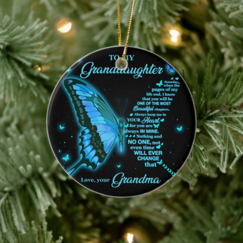 To my granddaughter ceramic ornament