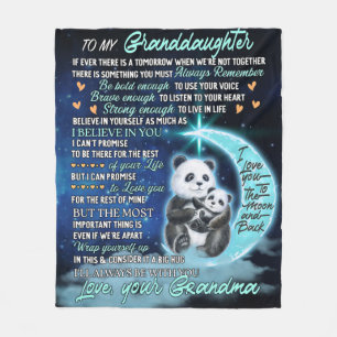 To My Granddaughter Elephant Birthday Gift Idea Fleece Blanket