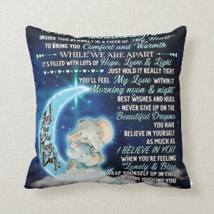 To My Granddaughter Elephant Birthday Gift Idea Throw Pillow