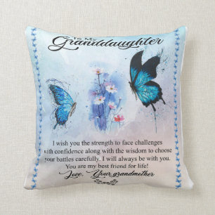 To My Granddaughter From Love Your Grandmother Throw Pillow