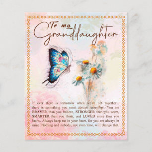 To My Granddaughter Gift,Cute Butterfly Lover Gift Flyer
