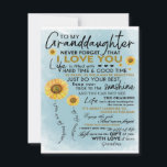 To My Granddaughter Gift, Grandkids Birthday Gift Invitation<br><div class="desc">To My Granddaughter Gift,  Grandkids Birthday Gift</div>