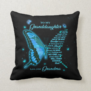To my granddaughter throw pillow