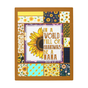 To My Grandma Gift,Grandmother Gift,Sunflower Love Metal Print