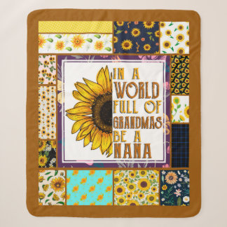 To My Grandma Gift,Grandmother Gift,Sunflower Love Sherpa Blanket