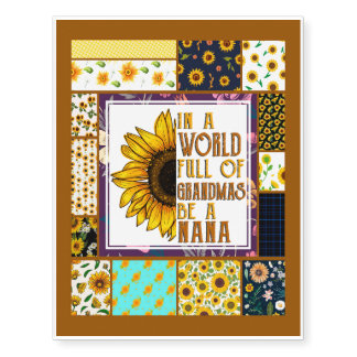 To My Grandma Gift,Grandmother Gift,Sunflower Love Temporary Tattoos