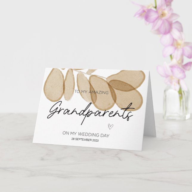 To My Grandparents Wedding Thank You From Bride Ca Card (Orchid)