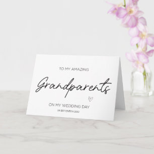 To My Grandparents Wedding Thank You From Bride Card