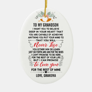 Personalized Star Ornament for Grandson, Grandson Cute Christmas